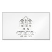 Minimales Real Anwesen Agent Monogram House Foto Magnetische Visitenkarte (Vorderseite)