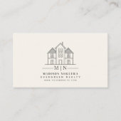 Minimales Real Anwesen Agent Monogram House Foto Visitenkarte (Vorderseite)