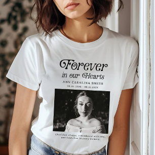 Minimales Retro-Beerdigung-Foto für immer in unser T-Shirt