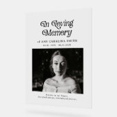 Minimales Retro-Beerdigung-Foto im liebenden Gedäc Acrylschild (Winkel)