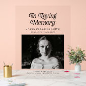 Minimales Retro-Beerdigung-Foto im liebenden Gedäc Acrylschild (Hochzeit)