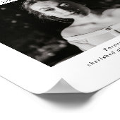 Minimales Retro-Beerdigung-Foto im liebenden Gedäc Poster (Ecke)