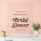 Minimales Retro-Brautparty-Begrüßungszeichen Acrylschild (Hochzeit)