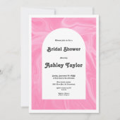 Minimales Rosa Brautparty für Abstrakte Kunst Einladung (Vorderseite)