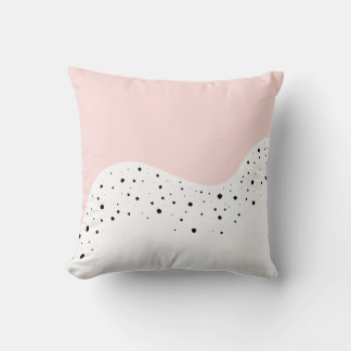 Minimales rosa Design mit Punkten Kissen