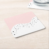 Minimales rosa Design mit Punkten Rechteckiger Pappuntersetzer (angewinkelt)