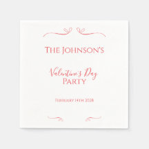 Minimales Rosa Valentinstag Party