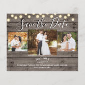 Minimales Rustikales Foto aus Holz und Licht Save (Vorderseite)