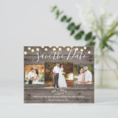 Minimales Rustikales Foto aus Holz und Licht Save  (Stehend Vorderseite)