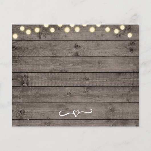 Minimales Rustikales Foto aus Holz und Licht Save (Rückseite)