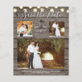 Minimales Rustikales Foto aus Holz und Licht Save  (Vorderseite)