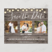 Minimales Rustikales Foto aus Holz und Licht Save (Vorderseite)