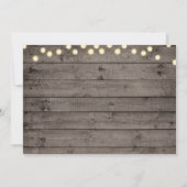 Minimales Rustikales Foto aus Holz und Licht Save  Einladung (Rückseite)