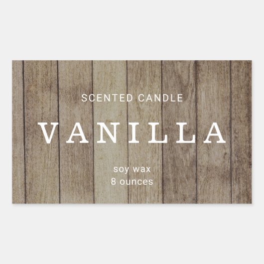 Minimales Rustikales Kerzensiegel Rechteckiger Aufkleber (Vorderseite)