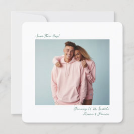 minimales Salbeigrün Insta Film Foto Hochzeit  Save The Date