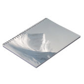 Minimales schneebedecktes BerglandschaftsNotebook Notizblock (Linke Seite)