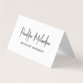 Minimales Schwarz mit Buchstaben und QR-Foto Visitenkarten (Vorderseite)