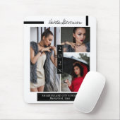 Minimales Schwarz-Weiß-Abschluss-Foto Mousepad (Mit Mouse)