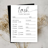 Minimales Schwarz-Weiß-Lash-Client-Formular Visitenkarte