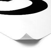 Minimales Schwarz/Weiß Om Symbol Poster (Ecke)