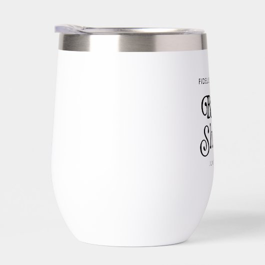 Minimales Schwarz-Weiß-Retro-Brautparty (Rechts)