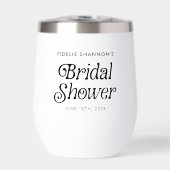 Minimales Schwarz-Weiß-Retro-Brautparty (Vorderseite)