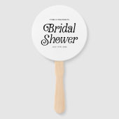 Minimales Schwarz-Weiß-Retro-Brautparty Fächer (Vorderseite)