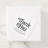 Minimales Schwarz-Weiß-Retro-Brautparty Geschenkanhänger (Beispiel)