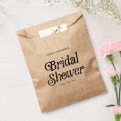 Minimales Schwarz-Weiß-Retro-Brautparty Geschenktütchen (Versiegelt)