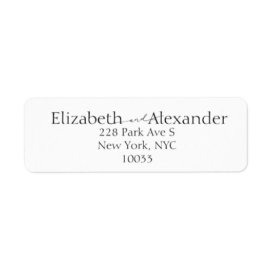 Minimales Schwarz-Weiß-Script Extravagant (Vorne)