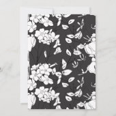 Minimales Schwarz-Weiß-Skript Save the Date Extrav Einladung (Rückseite)