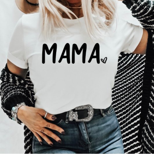 Minimales Schwarz-weißes Herz Minimalistisch Schli T-Shirt