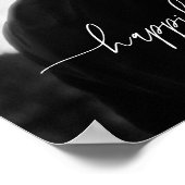 Minimales Schwarz-weißes Hochzeitsszenario-Foto Poster (Ecke)