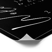 Minimales Schwarz-weißes Script-Wedding Willkommen Poster (Ecke)