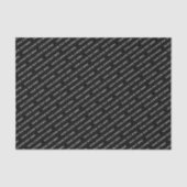 Minimales, schwarz-weißes Textzweckpapier Seidenpapier (Vorderseite)