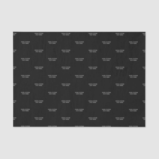 Minimales, schwarz-weißes Textzweckpapier Seidenpapier (Vorderseite)