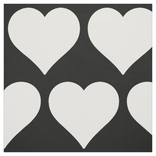 Minimales Schwarzweiss-Herz-Muster Stoff (Muster)