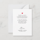 Minimales Script Baby Shower Foto Vielen Dank Mitteilungskarte (Rückseite)