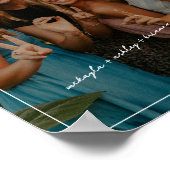 Minimales Script Best Friends Keepake Foto Poster (Ecke)