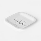 Minimales Script-Brautparty einladen Pappteller (Gewinkelt)