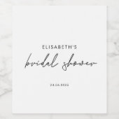 Minimales Script-Brautparty einladen Weinetikett (Einzelnes Label)