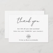 Minimales Script-Eigenes Logo-Geschäft dank Karte (Vorne/Hinten)