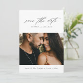 Minimales Script-Foto Save The Date (Stehend Vorderseite)