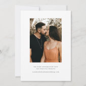 Minimales Script-Foto Save The Date (Rückseite)