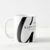 Minimales Script Graduate Foto Abschluss Geschenk Kaffeetasse (Links)
