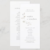 Minimales Script-Hochzeitsprogramm Programm (Vorne/Hinten)