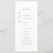 Minimales Script-Hochzeitsprogramm Programm (Vorderseite)