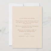 Minimales Script-Hochzeitsskript-Foto Dankeskarte (Rückseite)