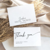 Minimales Script Schwarz-weiß Brautparty Vielen Da Dankeskarte