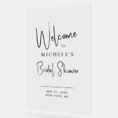 Minimales Script Typografy Brautparty Willkommen Acrylschild (Winkel)